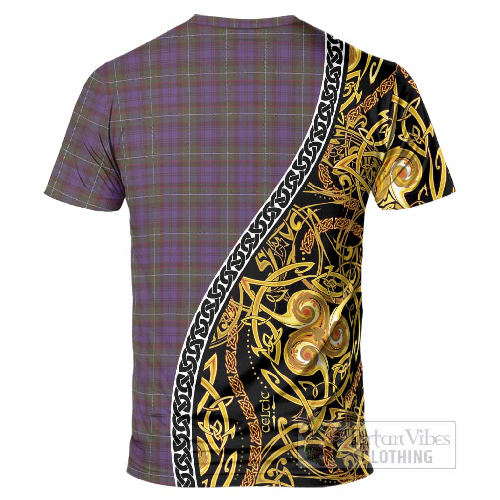 Sempill (Semple) Tartan Crest T-Shirt Celtic Knot and Triple Trickle Spiral Symbols