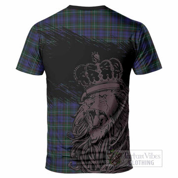 Sempill (Semple) Tartan Crest T-Shirt Crowned Lion Heritage Style