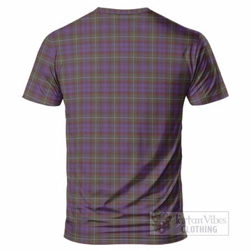 Sempill (Semple) Tartan Crest T-Shirt Ferocious Lion Style