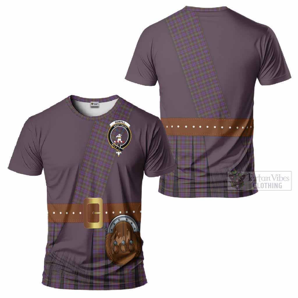 Sempill (Semple) Tartan Crest T-Shirt Kilt Costume Style