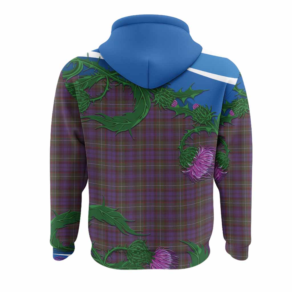 Sempill (Semple) Tartan Family Crest Hoodie Thistle in Minimalism