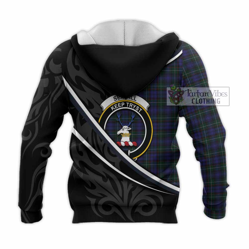 Sempill (Semple) Tartan Family Crest Knitted Hoodie Celtic Scottish Thistle Floral - Tartan Vibes Clothing