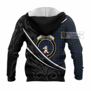 Sempill (Semple) Tartan Family Crest Knitted Hoodie Celtic Scottish Thistle Floral