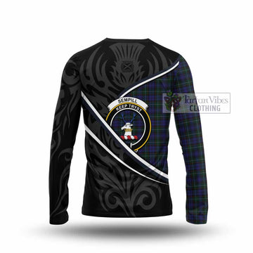 Sempill (Semple) Tartan Family Crest Long Sleeve T-Shirt Celtic Scottish Thistle Floral