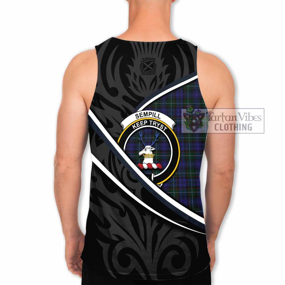 Sempill (Semple) Tartan Family Crest Men Tank Top Celtic Scottish Thistle Floral - Tartan Vibes Clothing