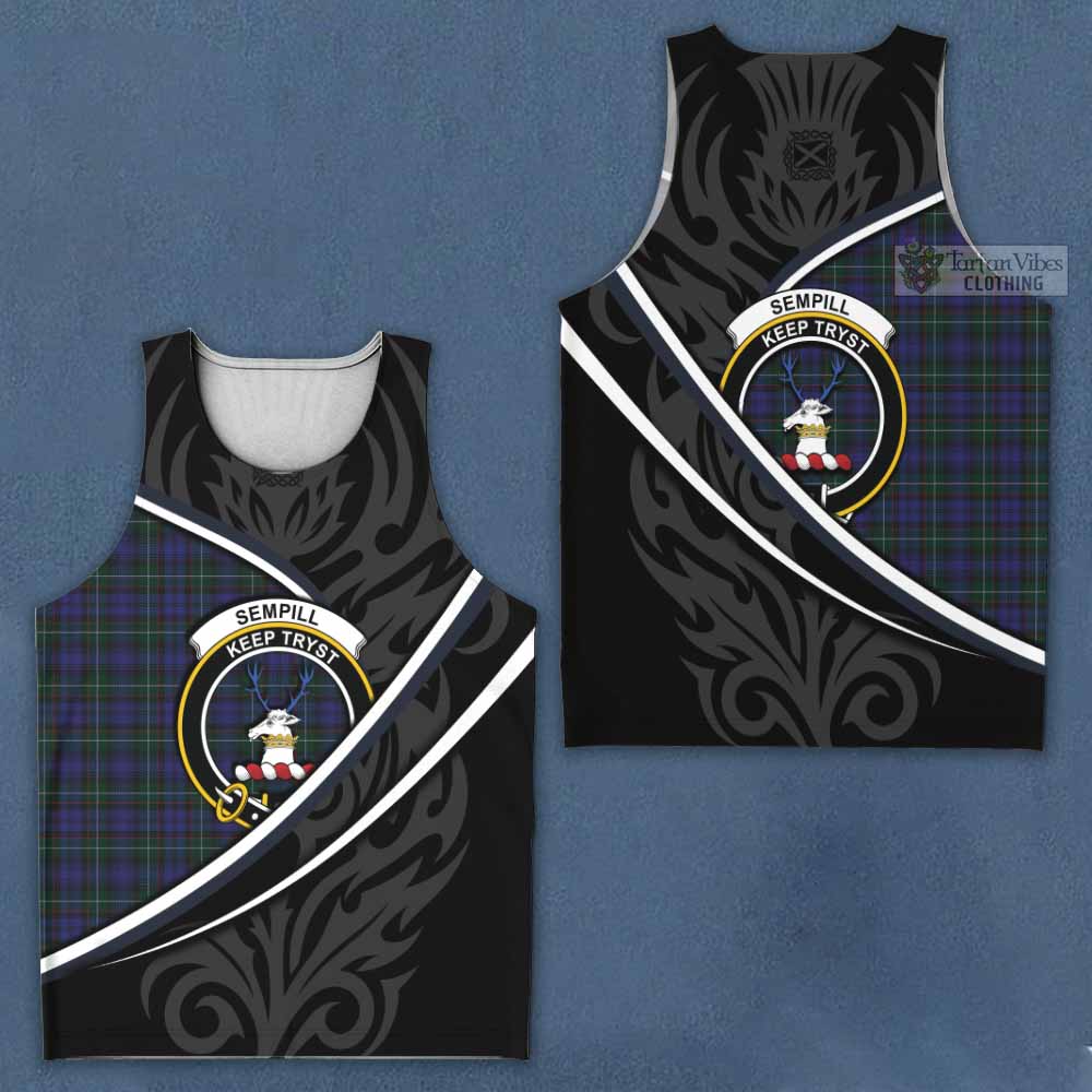 Sempill (Semple) Tartan Family Crest Men Tank Top Celtic Scottish Thistle Floral - Tartan Vibes Clothing