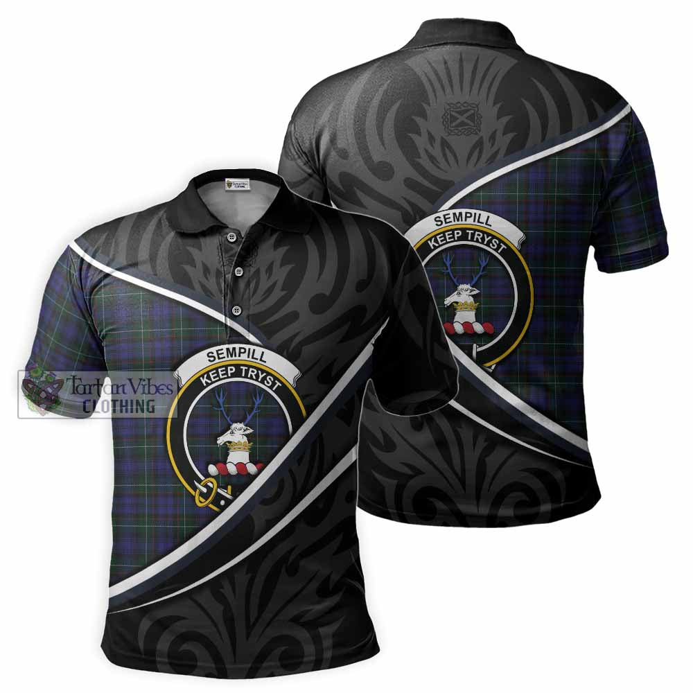 Sempill (Semple) Tartan Family Crest Polo Shirt Celtic Scottish Thistle Floral - Tartan Vibes Clothing