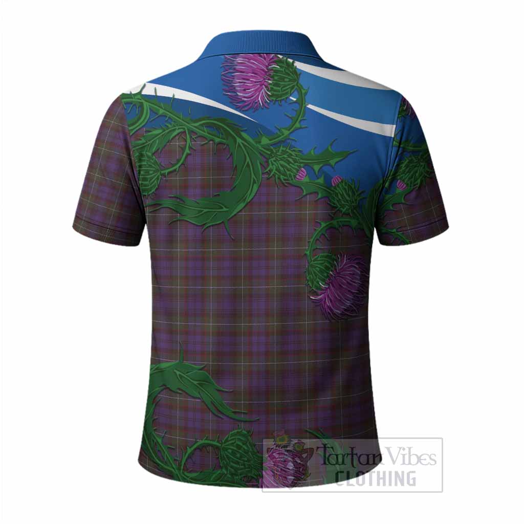 Sempill (Semple) Tartan Family Crest Polo Shirt Thistle in Minimalism