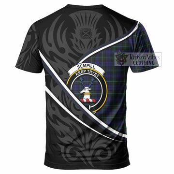 Sempill (Semple) Tartan Family Crest T-shirt Celtic Scottish Thistle Floral - Tartan Vibes Clothing