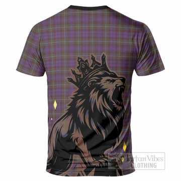 Sempill (Semple) Tartan Family Crest T-Shirt Crowned Lion Roaring