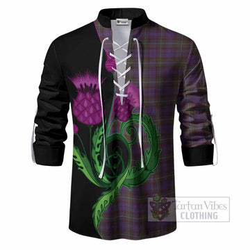 Sempill (Semple) Tartan Ghillie Shirt Traditional Scottish Thistle