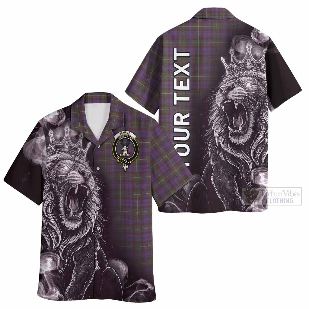 Sempill (Semple) Tartan Hawaiian Shirt Roaring Lion Heritage