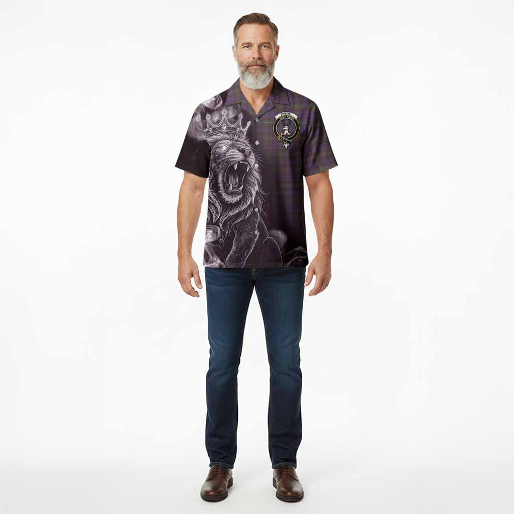Sempill (Semple) Tartan Hawaiian Shirt Roaring Lion Heritage