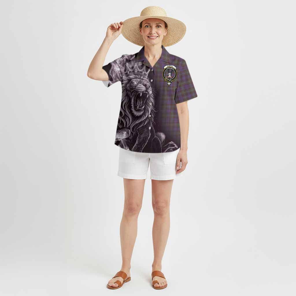 Sempill (Semple) Tartan Hawaiian Shirt Roaring Lion Heritage
