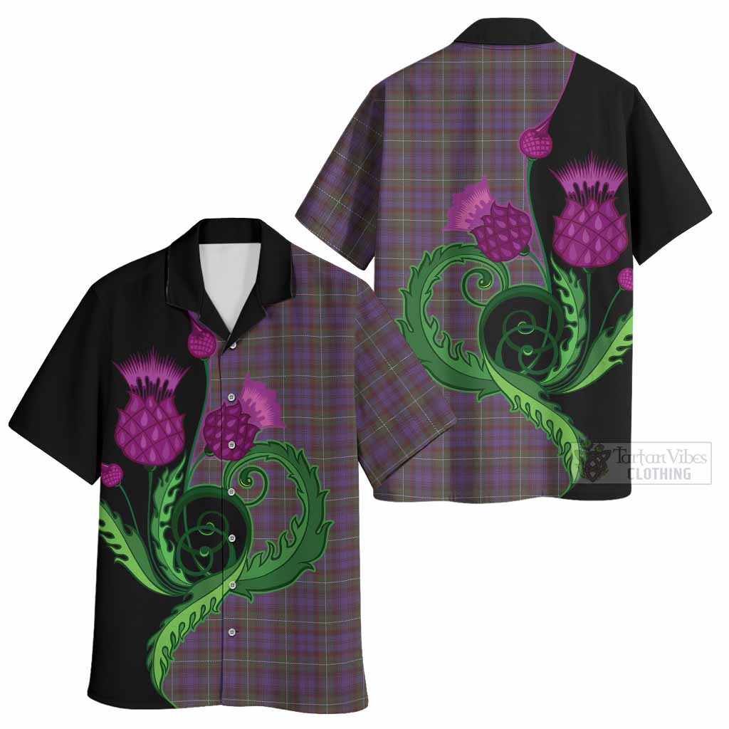 Sempill (Semple) Tartan Hawaiian Shirt Traditional Scottish Thistle