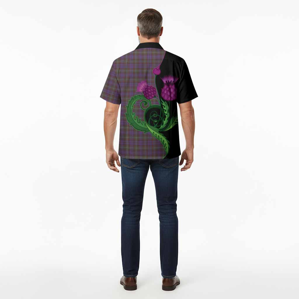 Sempill (Semple) Tartan Hawaiian Shirt Traditional Scottish Thistle