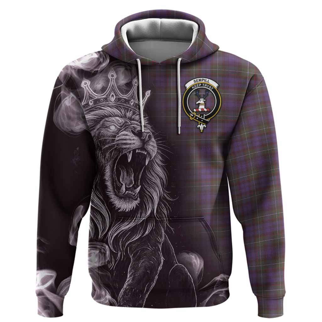 Sempill (Semple) Tartan Hoodie Roaring Lion Heritage