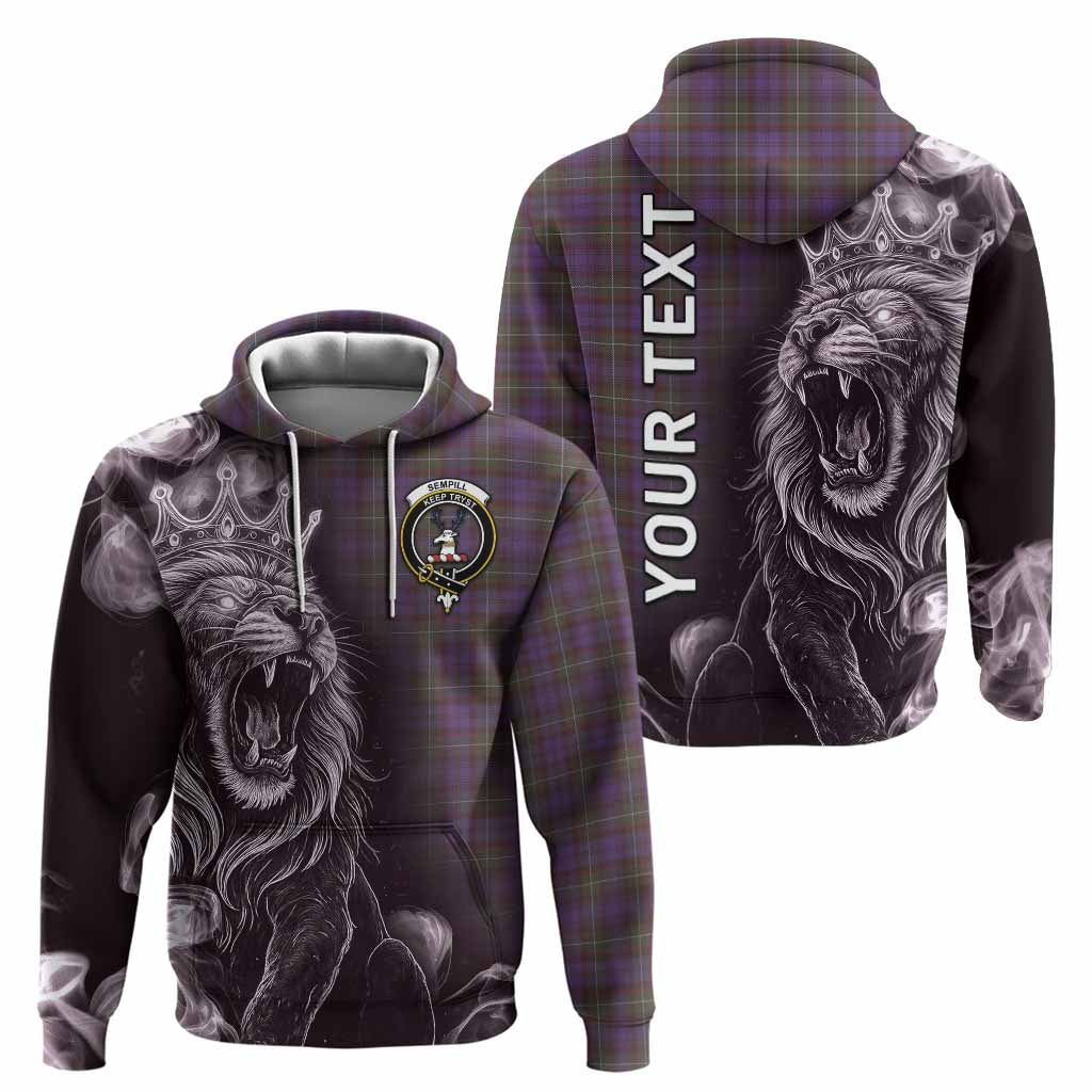 Sempill (Semple) Tartan Hoodie Roaring Lion Heritage