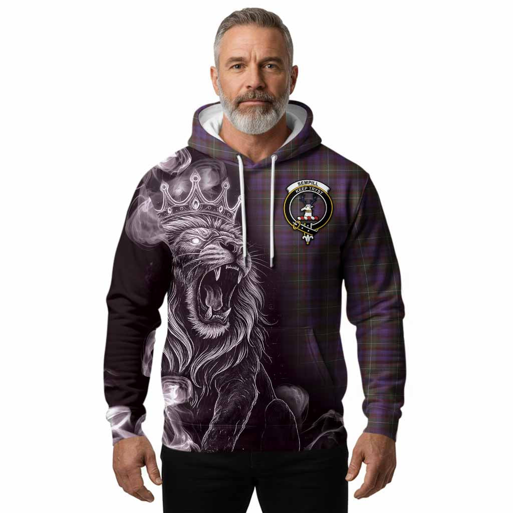 Sempill (Semple) Tartan Hoodie Roaring Lion Heritage