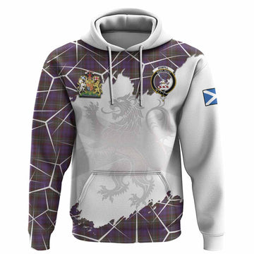 Sempill (Semple) Tartan Hoodie with Family Crest and Lion Rampant Grunge Style