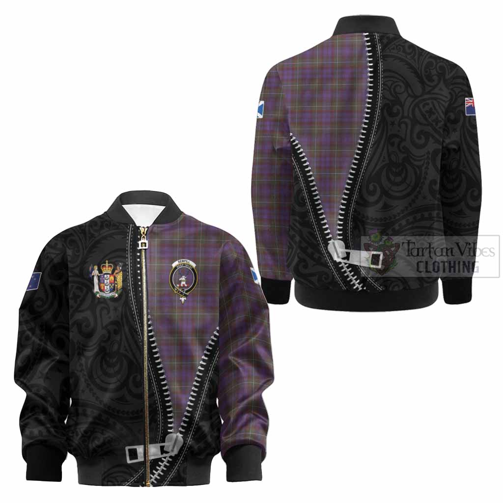 Sempill (Semple) Tartan Kid Bomber Jacket New Zealand Pattern Unique Zipper Stylized