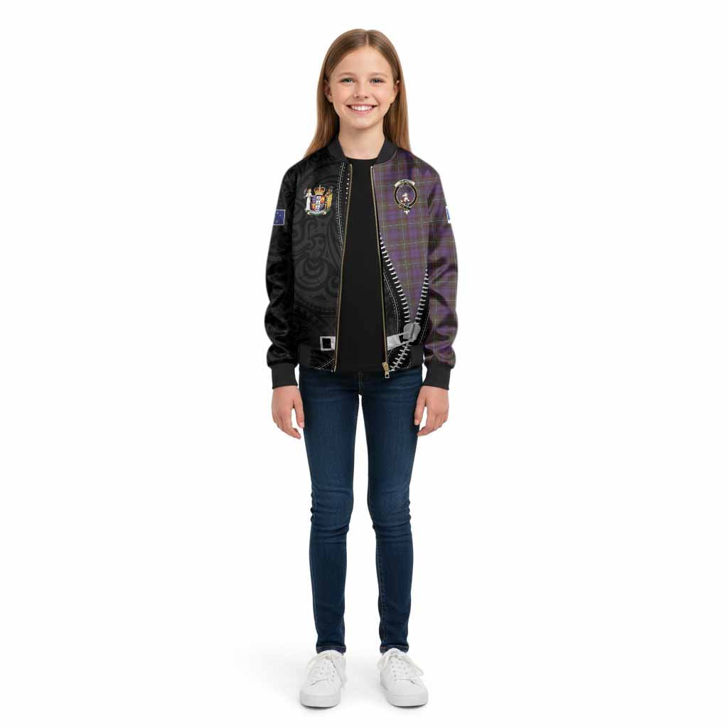 Sempill (Semple) Tartan Kid Bomber Jacket New Zealand Pattern Unique Zipper Stylized