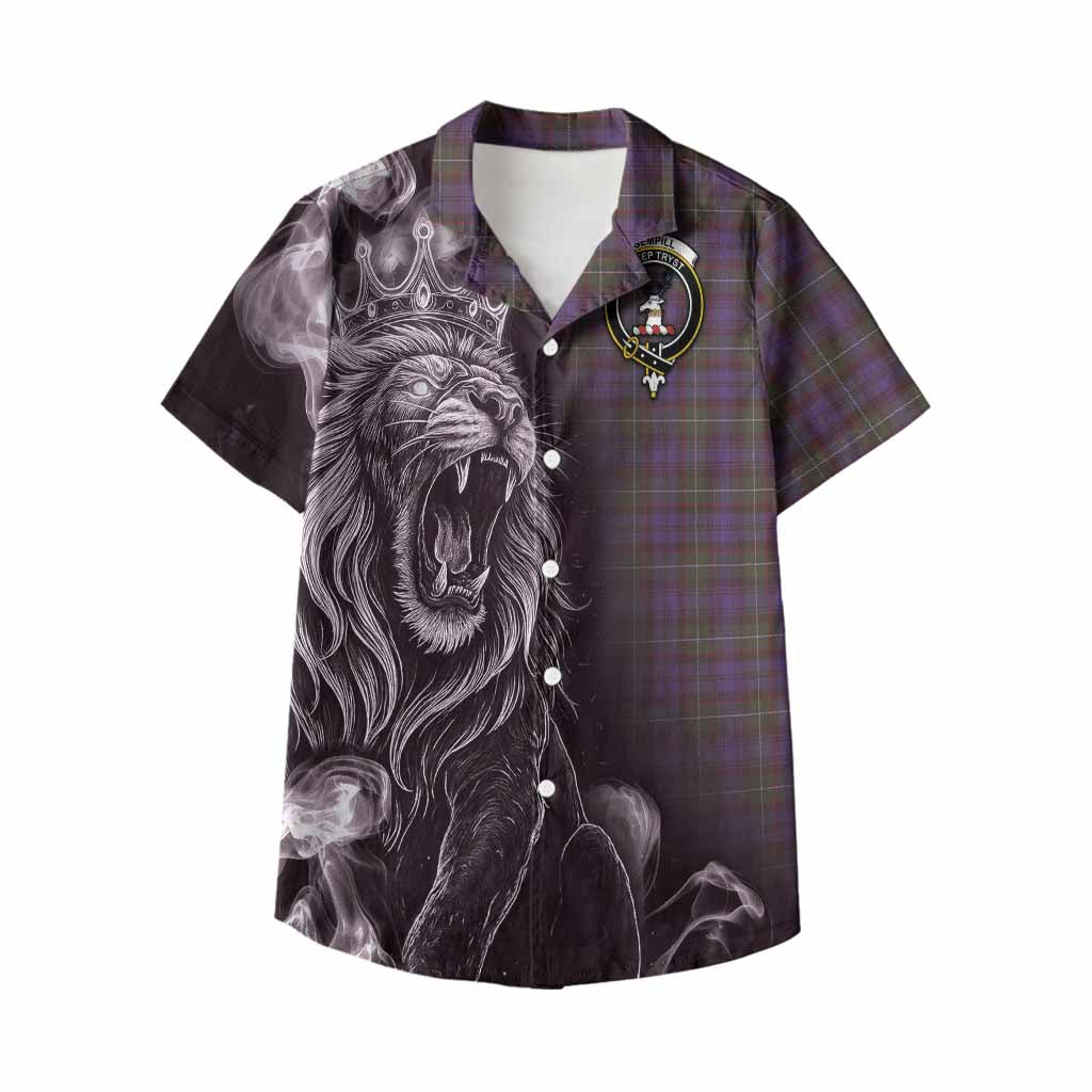 Sempill (Semple) Tartan Kid Hawaiian Shirt Roaring Lion Heritage