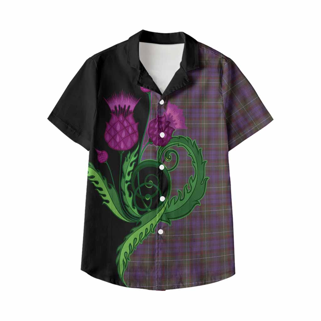 Sempill (Semple) Tartan Kid Hawaiian Shirt Traditional Scottish Thistle