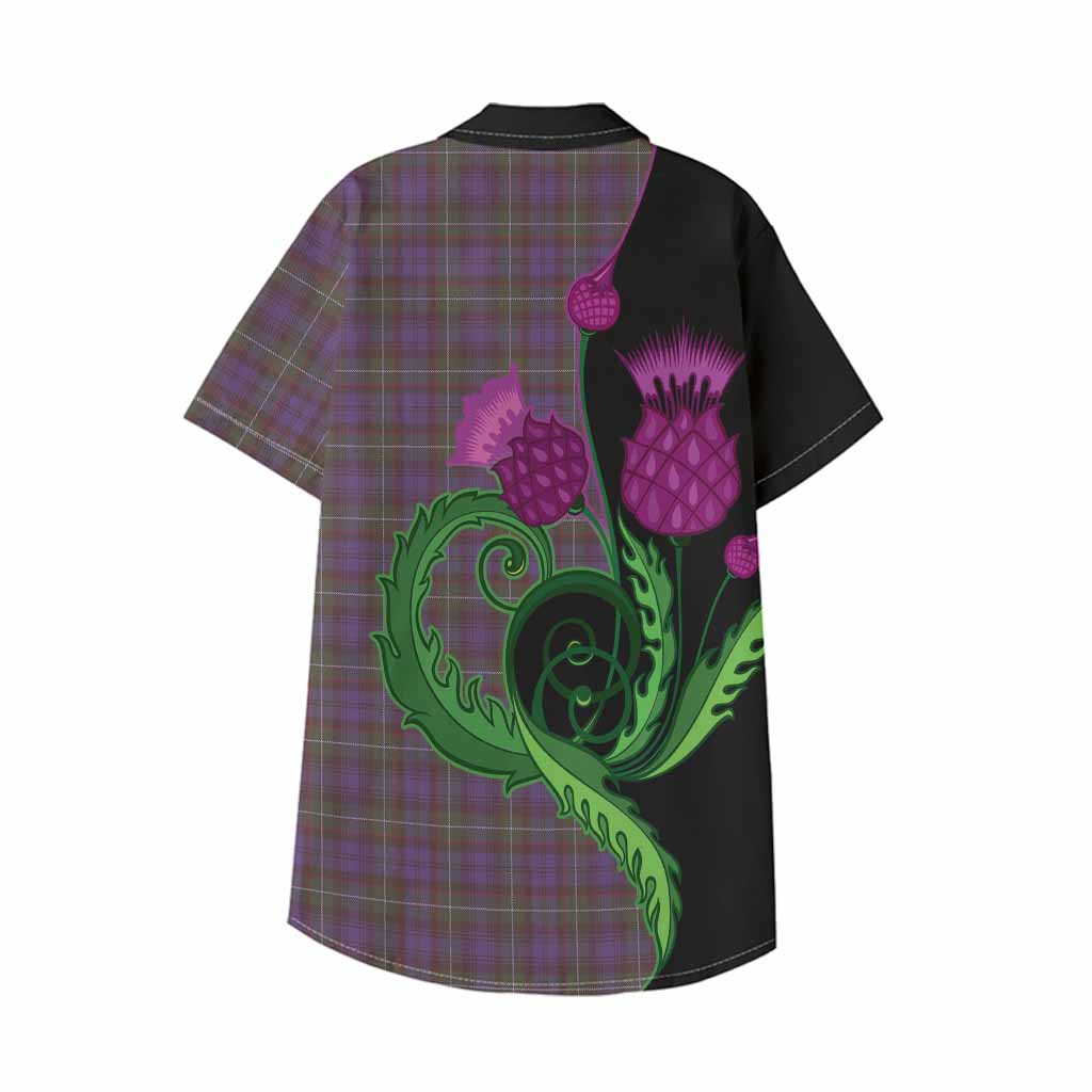 Sempill (Semple) Tartan Kid Hawaiian Shirt Traditional Scottish Thistle
