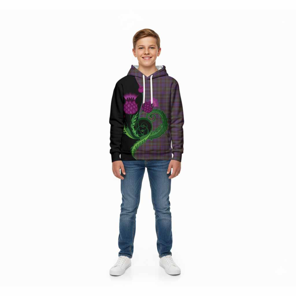 Sempill (Semple) Tartan Kid Hoodie Traditional Scottish Thistle
