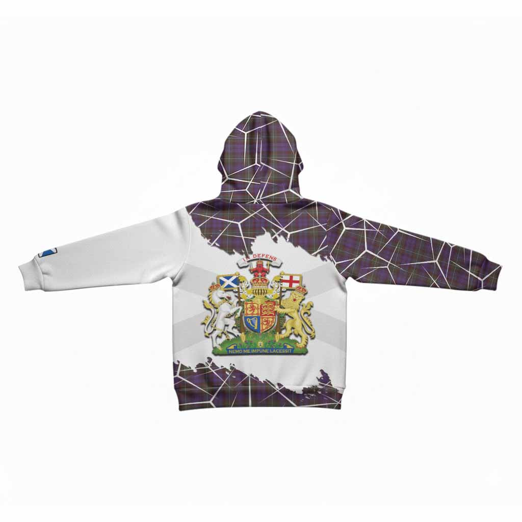 Sempill (Semple) Tartan Kid Hoodie with Family Crest and Lion Rampant Grunge Style