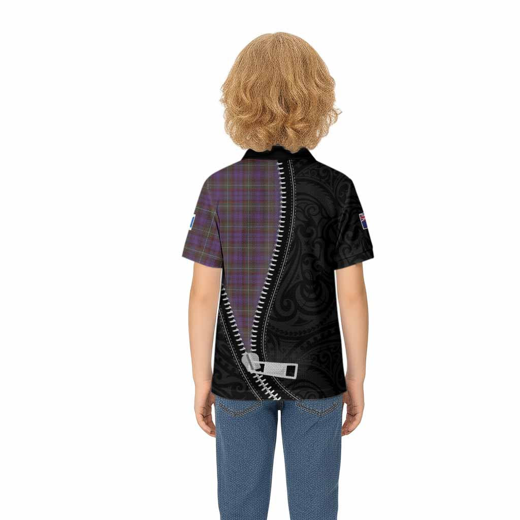 Sempill (Semple) Tartan Kid Polo Shirt New Zealand Pattern Unique Zipper Stylized