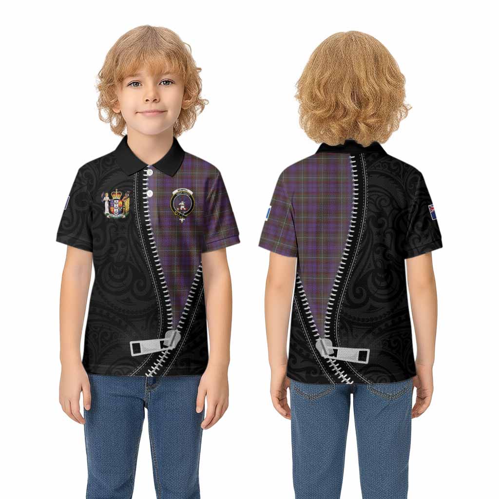Sempill (Semple) Tartan Kid Polo Shirt New Zealand Pattern Unique Zipper Stylized