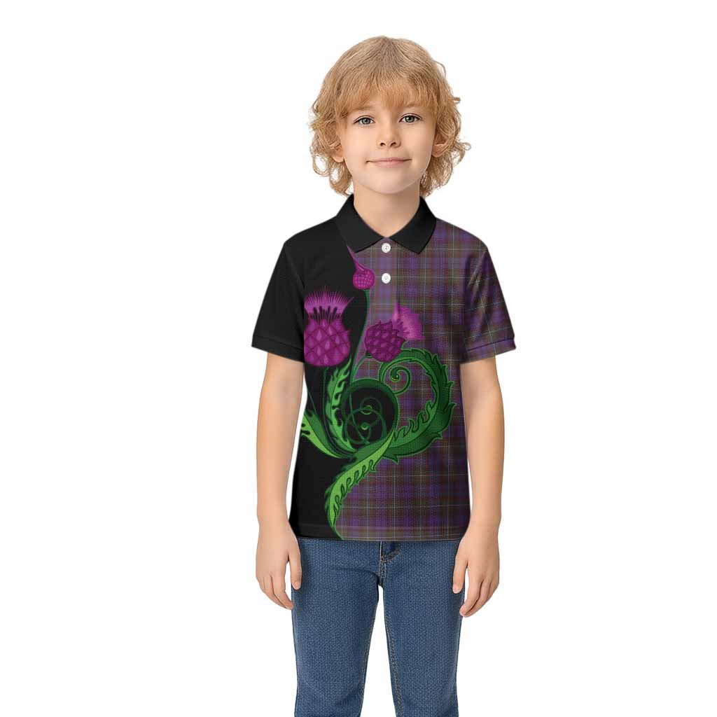 Sempill (Semple) Tartan Kid Polo Shirt Traditional Scottish Thistle