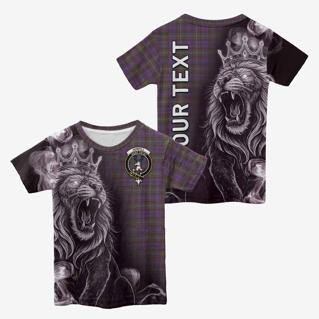 Sempill (Semple) Tartan Kid T-shirt Roaring Lion Heritage