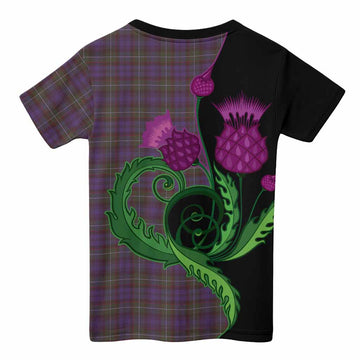 Sempill (Semple) Tartan Kid T-shirt Traditional Scottish Thistle