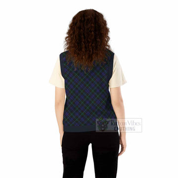 Sempill (Semple) Tartan  Knitted V-Neck Vest Cross Style