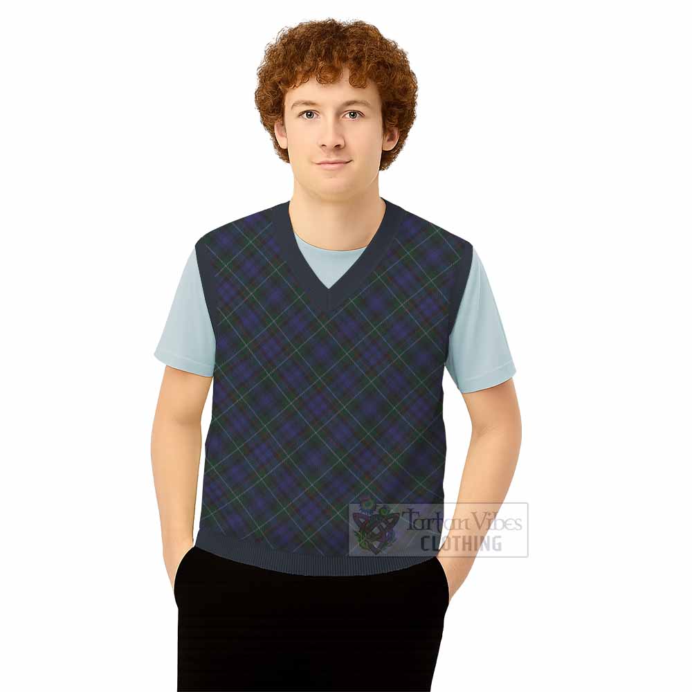 Sempill (Semple) Tartan  Knitted V-Neck Vest Cross Style