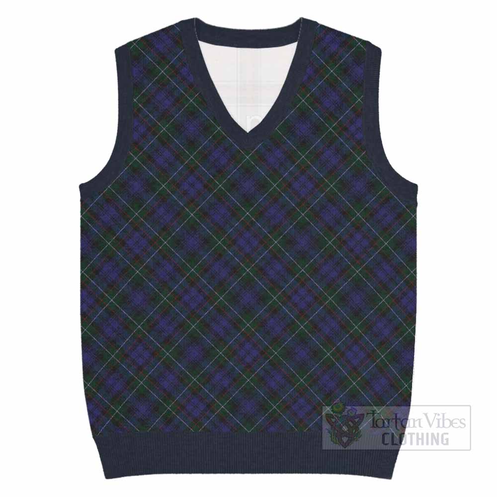 Sempill (Semple) Tartan  Knitted V-Neck Vest Cross Style