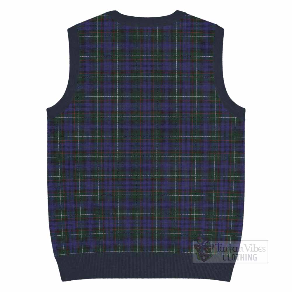 Sempill (Semple) Tartan Knitted V-Neck Vest with Family Crest - Tartan Vibes Clothing