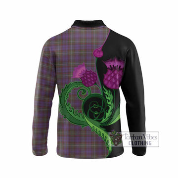 Sempill (Semple) Tartan Long Sleeve Polo Shirt Traditional Scottish Thistle