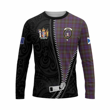 Sempill (Semple) Tartan Long Sleeve T-Shirt New Zealand Pattern Unique Zipper Stylized