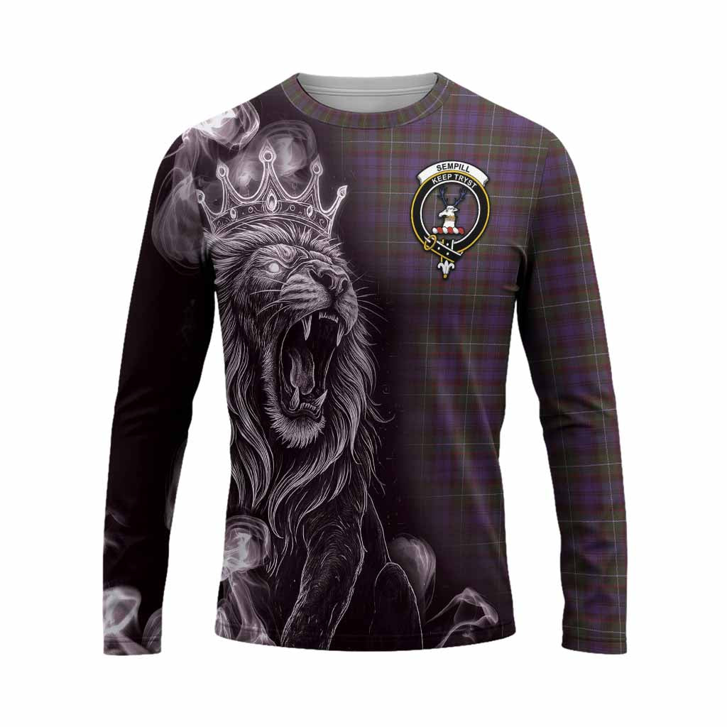 Sempill (Semple) Tartan Long Sleeve T-Shirt Roaring Lion Heritage
