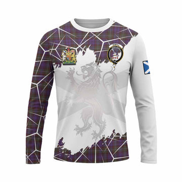 Sempill (Semple) Tartan Long Sleeve T-Shirt with Family Crest and Lion Rampant Grunge Style