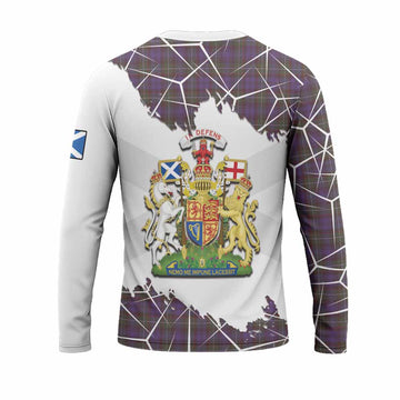 Sempill (Semple) Tartan Long Sleeve T-Shirt with Family Crest and Lion Rampant Grunge Style