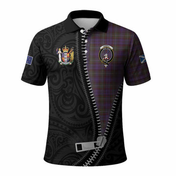 Sempill (Semple) Tartan Polo Shirt New Zealand Pattern Unique Zipper Stylized