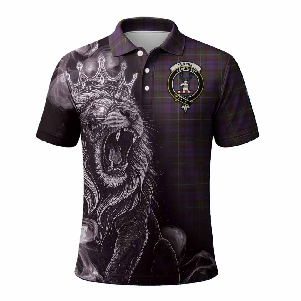 Sempill (Semple) Tartan Polo Shirt Roaring Lion Heritage