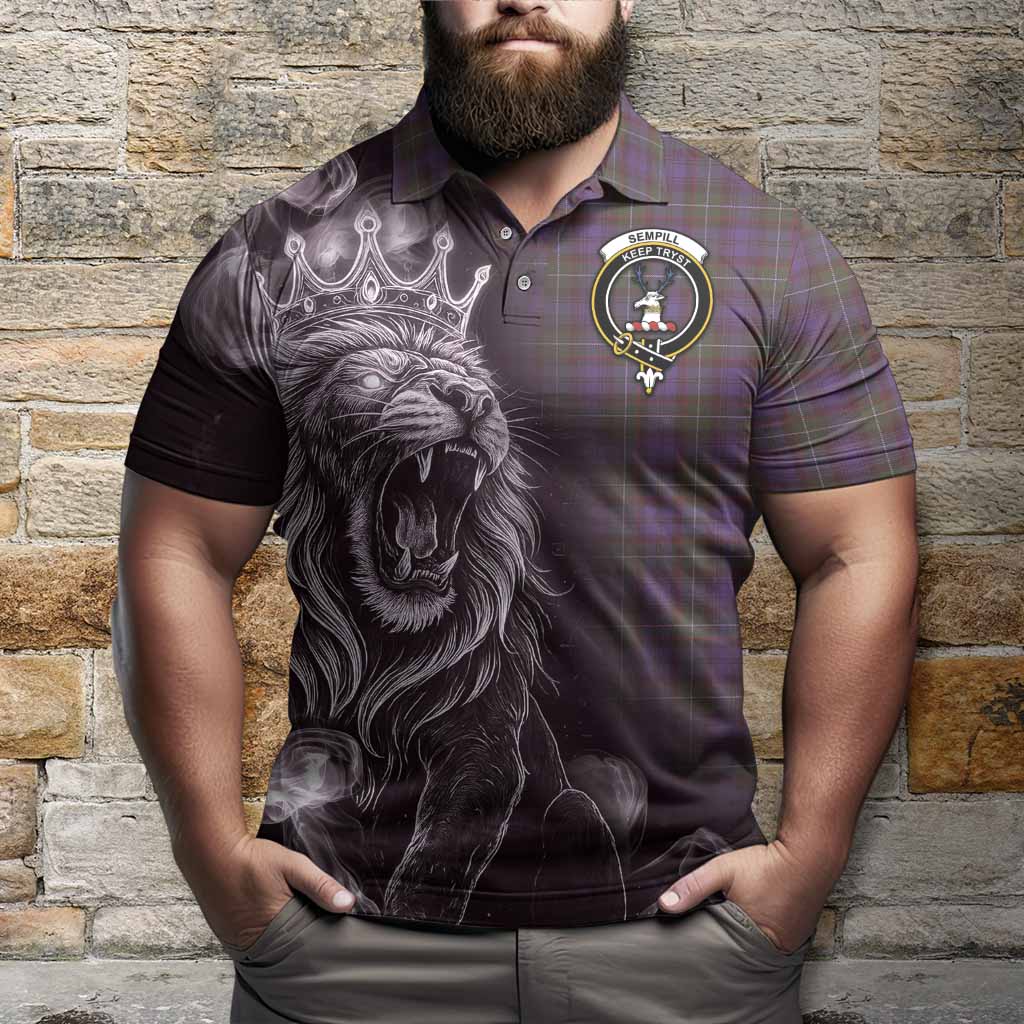 Sempill (Semple) Tartan Polo Shirt Roaring Lion Heritage
