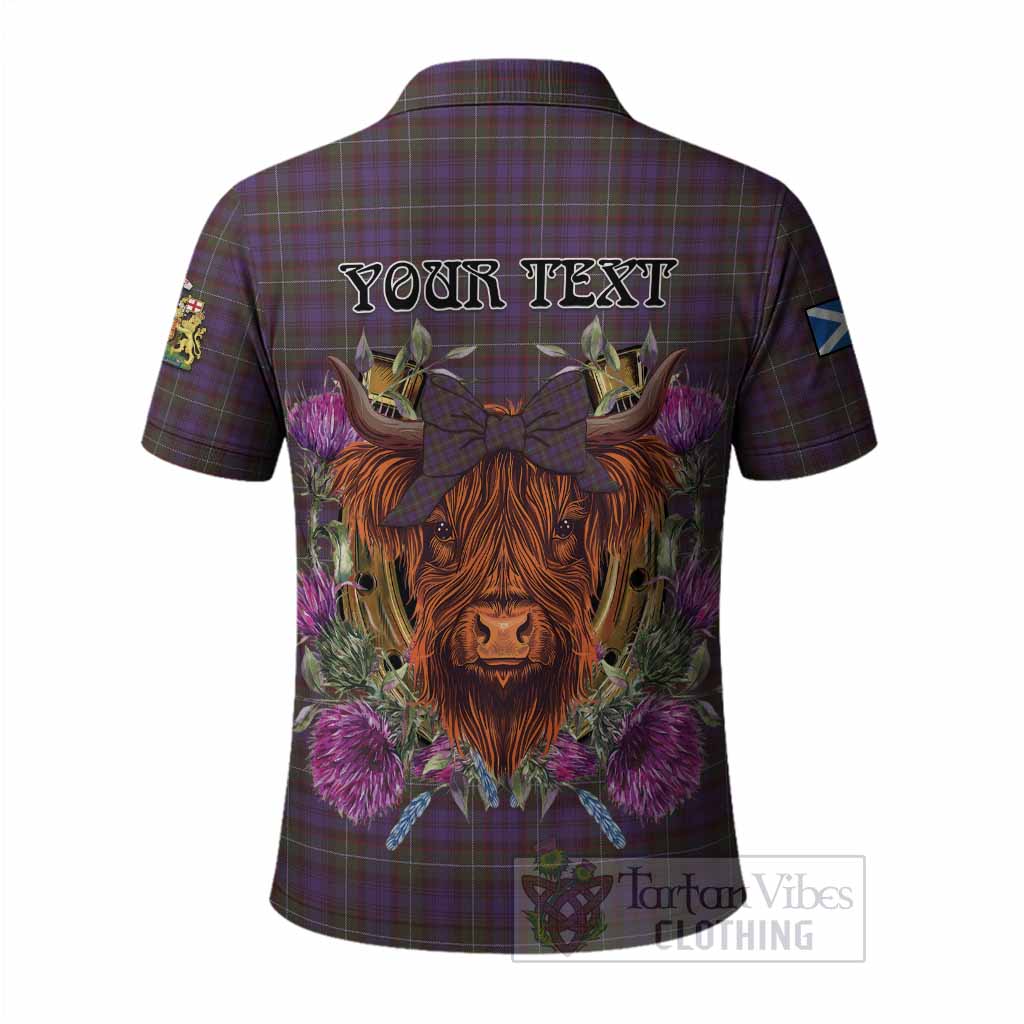 Sempill (Semple) Tartan Polo Shirt Scottish Thistle Heilan Coo