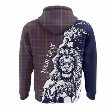 Sempill (Semple) Tartan Scottish Hoodie Angry Lion With Soccer Ball Style